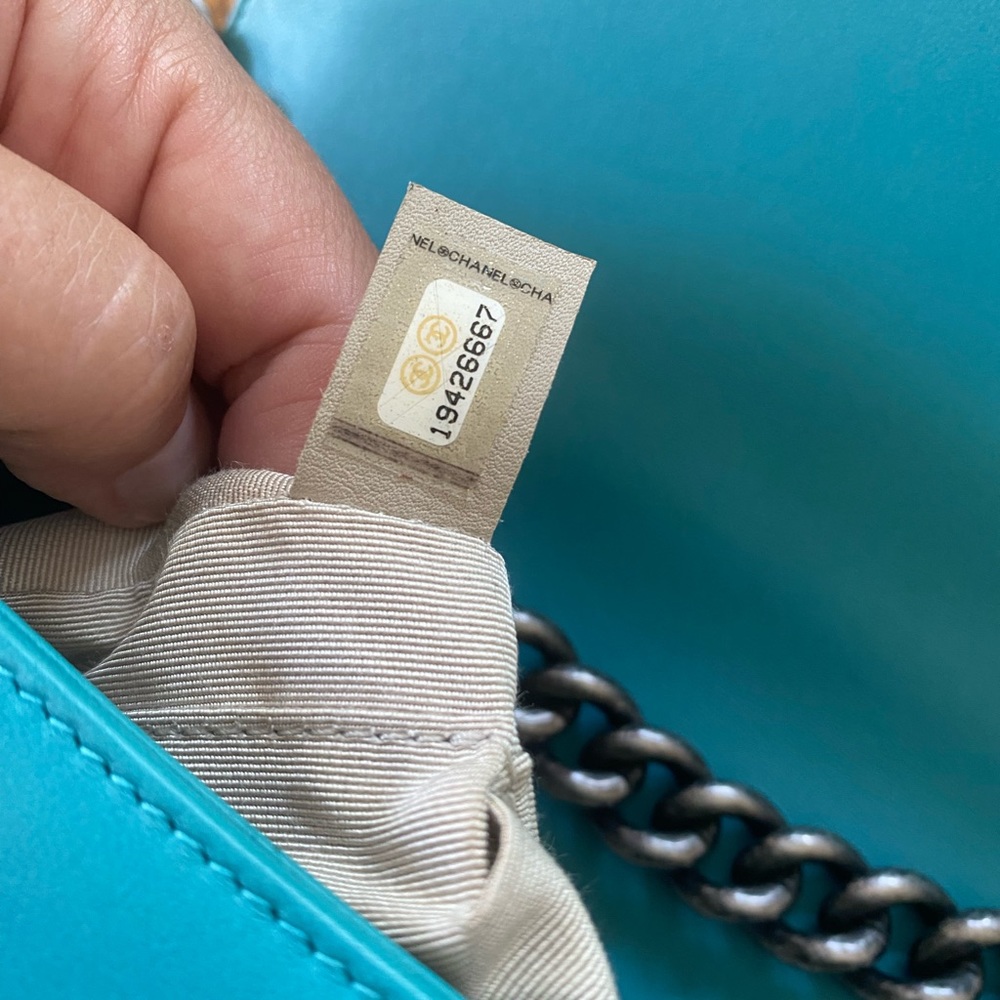 Chanel Blue Quilted Boy Bag - Picture 8 of 12